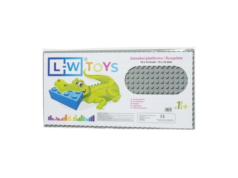 L-W Toys JUNIOR Podložka na stavění 16x32 bodů šedá